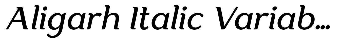 Aligarh Italic Variable